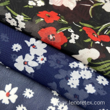 Polyester 100D Small Flower Pattern Chiffon Printed Fabric